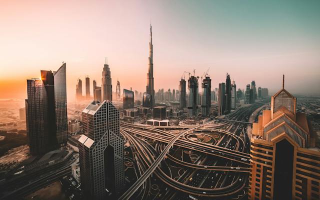Dubaï, panorama urbain — photographie d’illustration